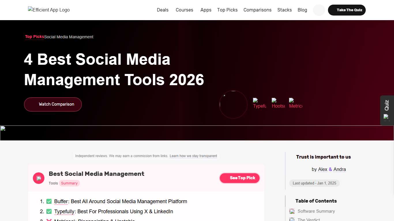 4 Best Social Media Management Tools 2026