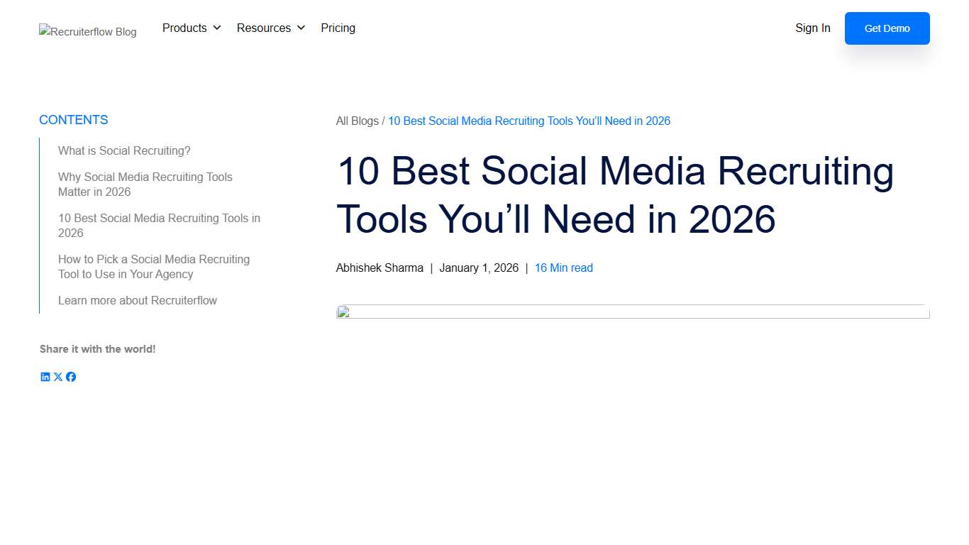 10 Best Social Media Recruiting Tools You’ll Need in 2026 - Recruiterflow Blog